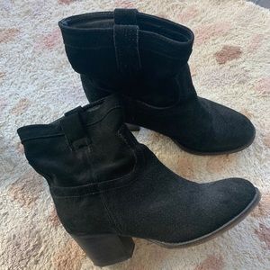 Steve Madden velvet leather boots cowboy style